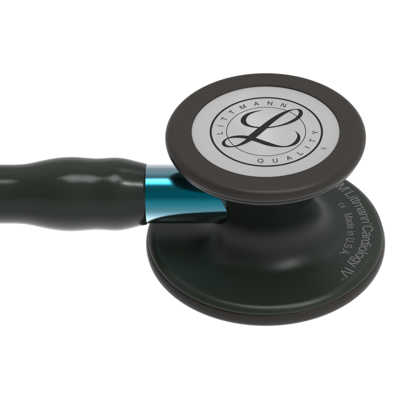 3M™ Littmann® Cardiology IV™ – Black tube & Matte black chest piece, Blue stem #6201 - Image 4