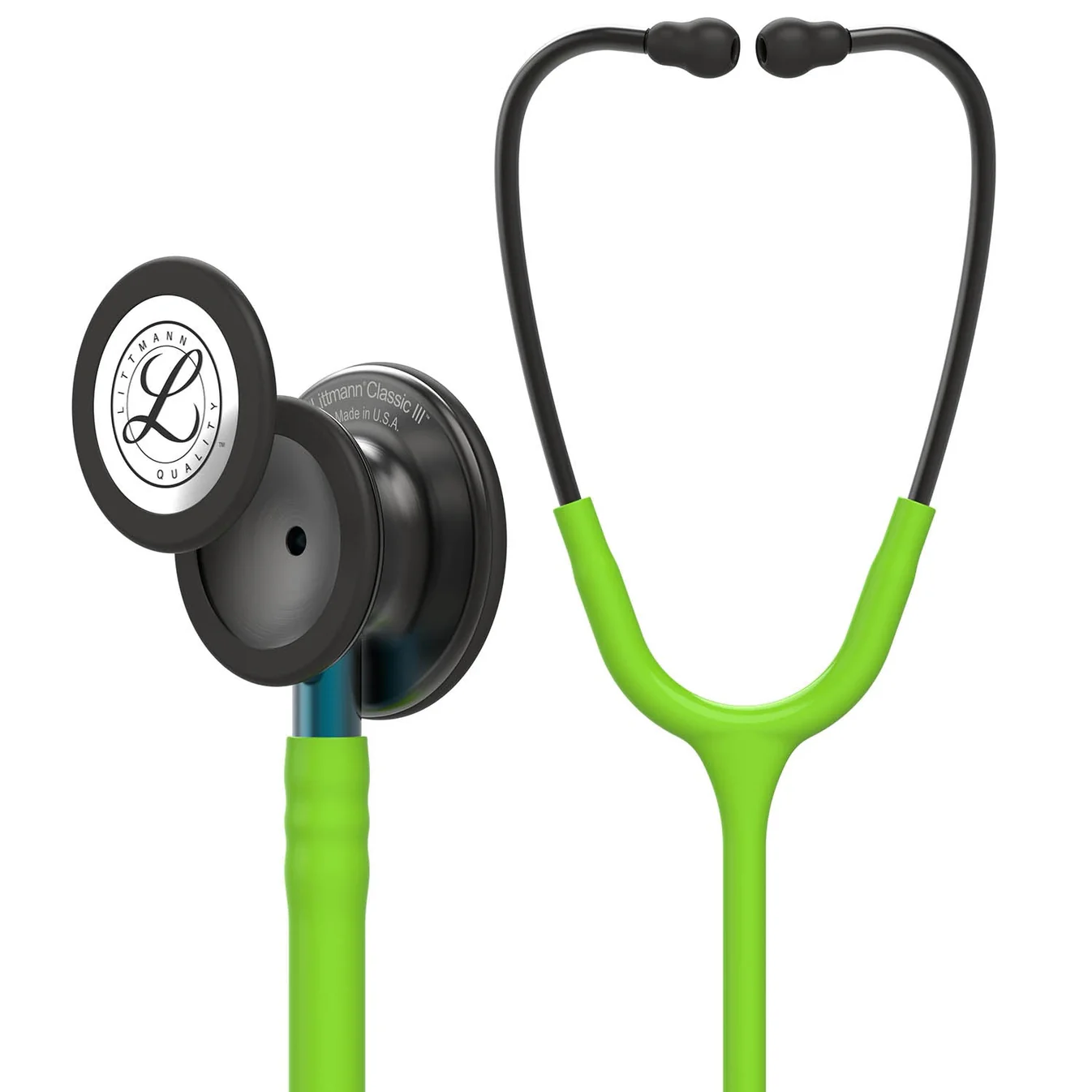3M™ Littmann® Classic III™ Stethoscope – Lime green tube & Smoke black chest piece #5875