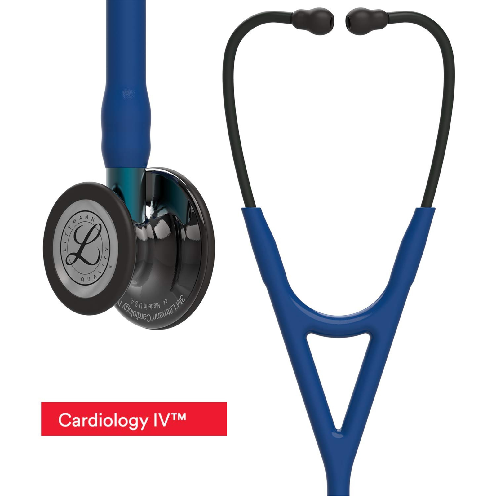 3M™ Littmann® Cardiology IV™ – Navy Blue tube & Polished Smoke chest piece, blue Stem #6202