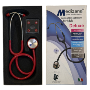 Medizana Deluxe Stethoscope Red