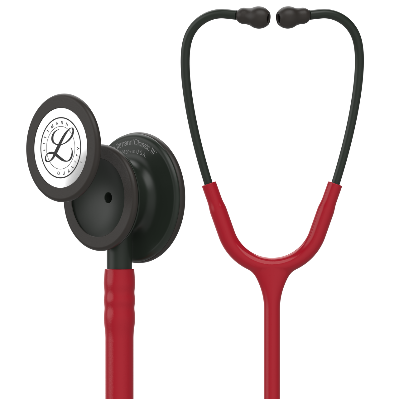 3M™ Littmann® Classic III™ Stethoscopes , Burgundy Tube, Matt Black finish Chestpiece #5868