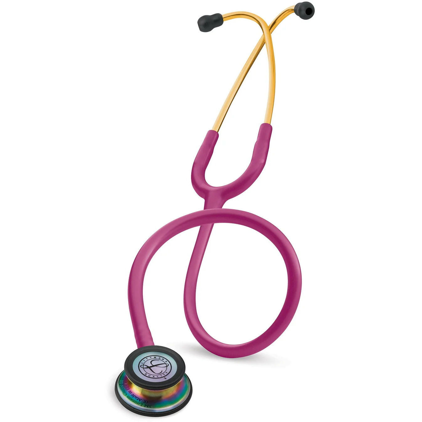 3M™ Littmann® Classic III™ Stethoscope – Raspberry tube & Rainbow finish chest piece 5806 - Image 2