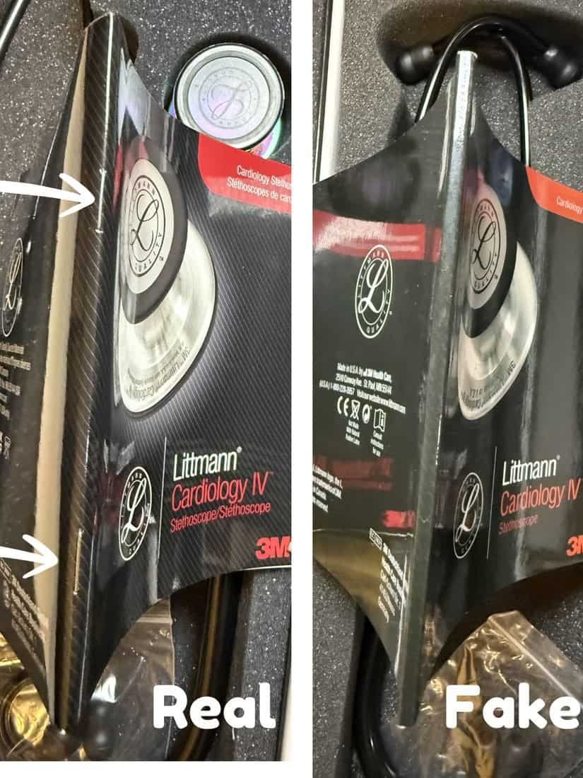 Littmann pamphlet printing and binding compared, real vs fake