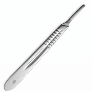 Scalpel handle No. 4 ribbed grip close-up